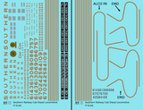 Southern Railway Cab Diesel Locomotive Gold  - Decal - Choose Scale