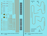 Southern Railway Cab Diesel Locomotive Gold  - Decal - Choose Scale