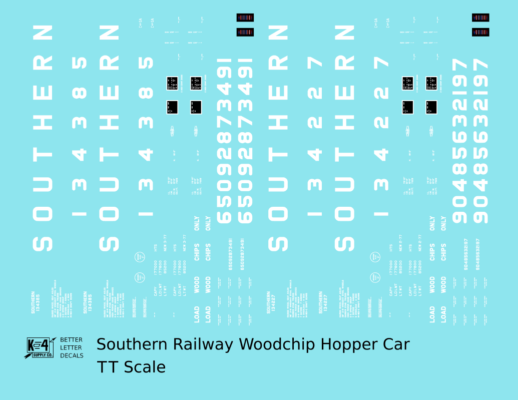 Southern Railway Woodchip Hopper Car White