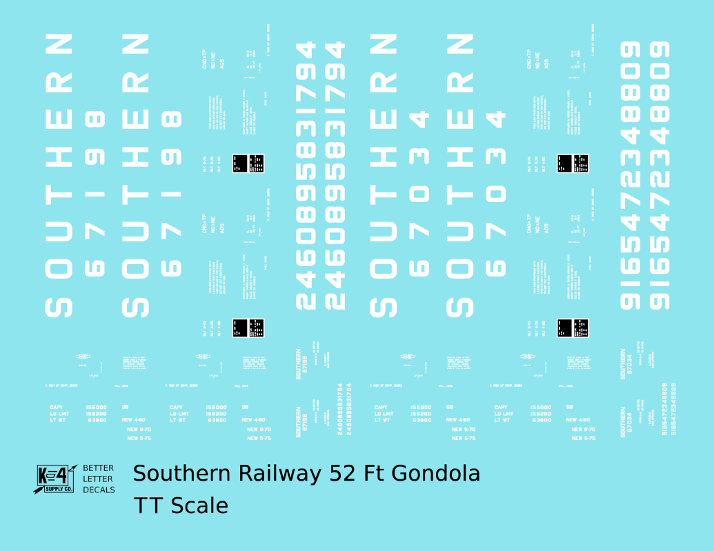 Southern Railway 52 Ft Gondola White
