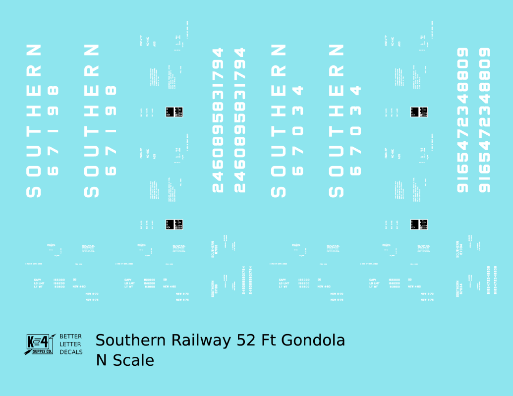 Southern Railway 52 Ft Gondola White