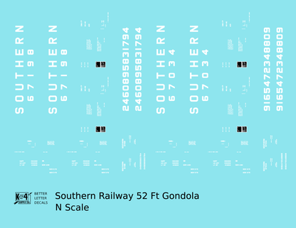 Southern Railway 52 Ft Gondola White