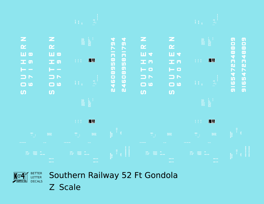Southern Railway 52 Ft Gondola White
