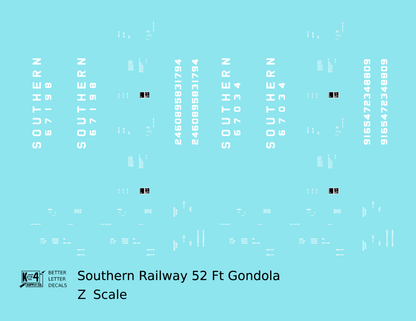 Southern Railway 52 Ft Gondola White