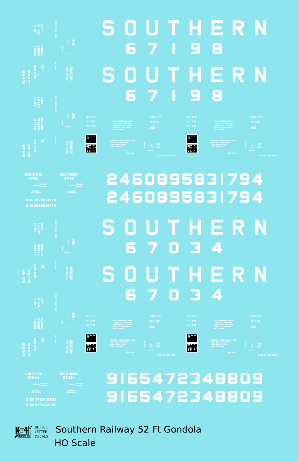 Southern Railway 52 Ft Gondola White