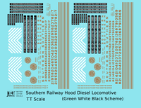 Southern Railway Diesel Locomotive Gold Green Scheme - Decal - Choose Scale