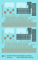 Southern Railway Diesel Locomotive Gold Green Scheme - Decal - Choose Scale