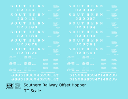 Southern Railway Offset Twin Hopper White