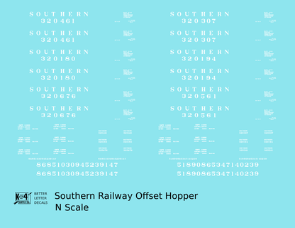 Southern Railway Offset Twin Hopper White