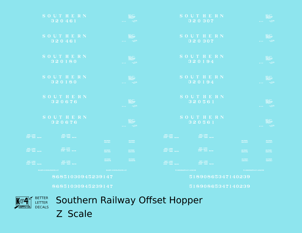 Southern Railway Offset Twin Hopper White