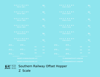 Southern Railway Offset Twin Hopper White
