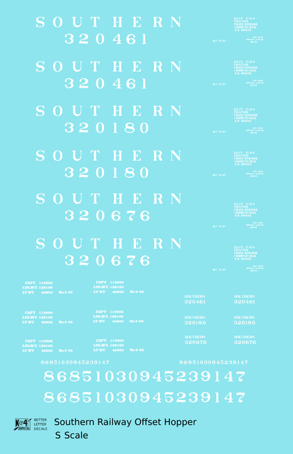 Southern Railway Offset Twin Hopper White