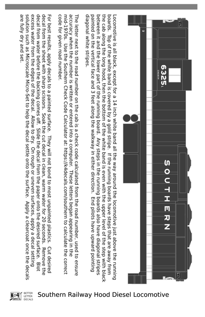 Southern Railway Hood Diesel Locomotive Gold Black Scheme