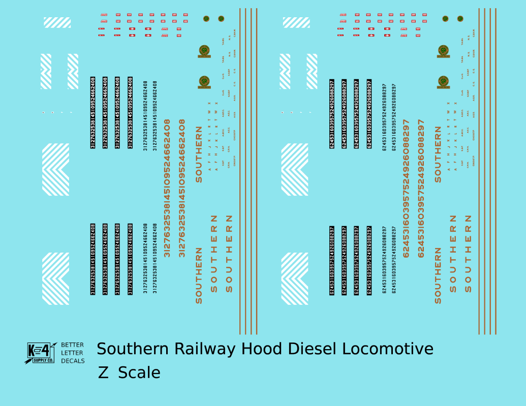 Southern Railway Hood Diesel Locomotive Gold Black Scheme
