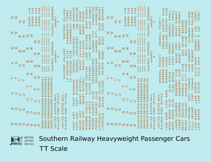 Southern Railway Heavyweight Passenger Car Bronze Gold