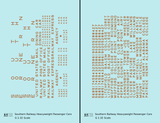 Southern Railway Heavyweight Passenger Car Bronze Gold  - Decal - Choose Scale