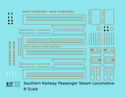 Southern Railway Passsenger Steam Locomotive Gold Crescent Ltd
