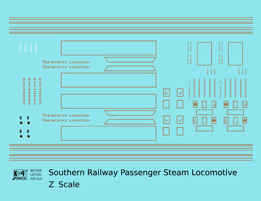 Southern Railway Passsenger Steam Locomotive Gold Crescent Ltd