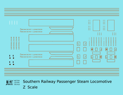 Southern Railway Passsenger Steam Locomotive Gold Crescent Ltd