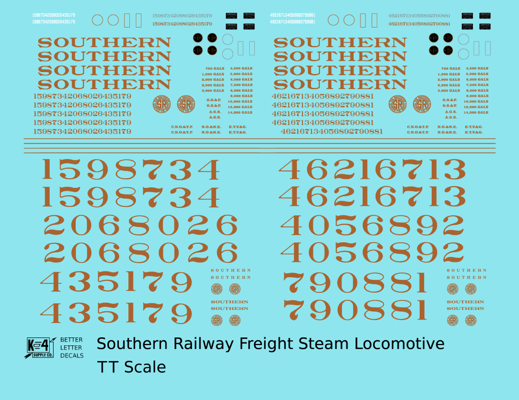 Southern Railway Freight Steam Locomotive Gold