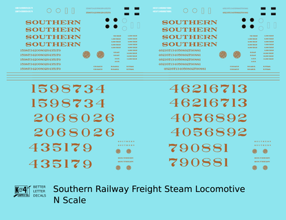 Southern Railway Freight Steam Locomotive Gold