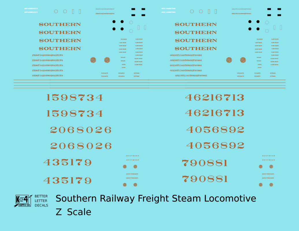Southern Railway Freight Steam Locomotive Gold