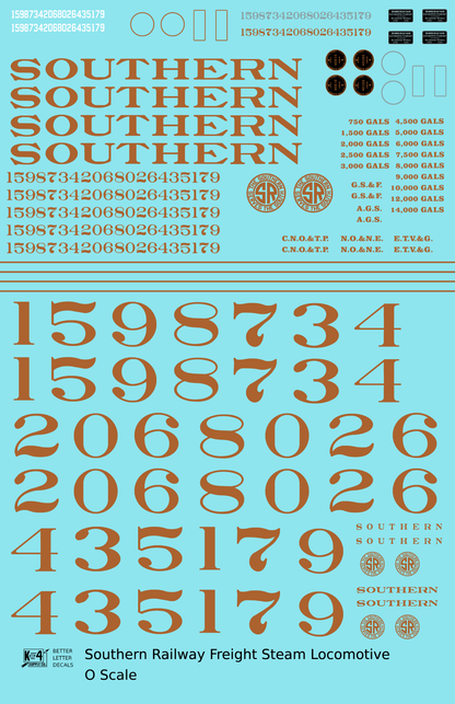 Southern Railway Freight Steam Locomotive Gold