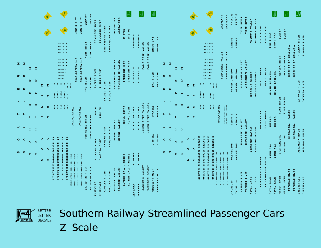 Southern Railway Streamlined Passenger Car Black