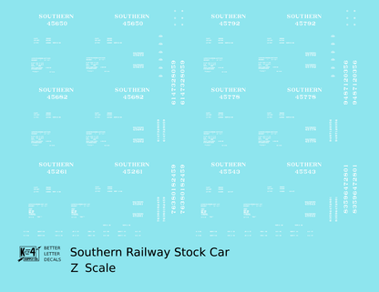 Southern Railway 40 Ft Stock Cars White