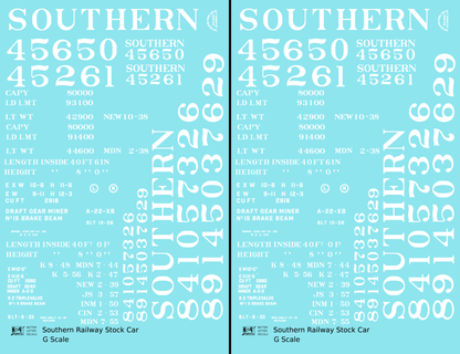 Southern Railway 40 Ft Stock Cars White