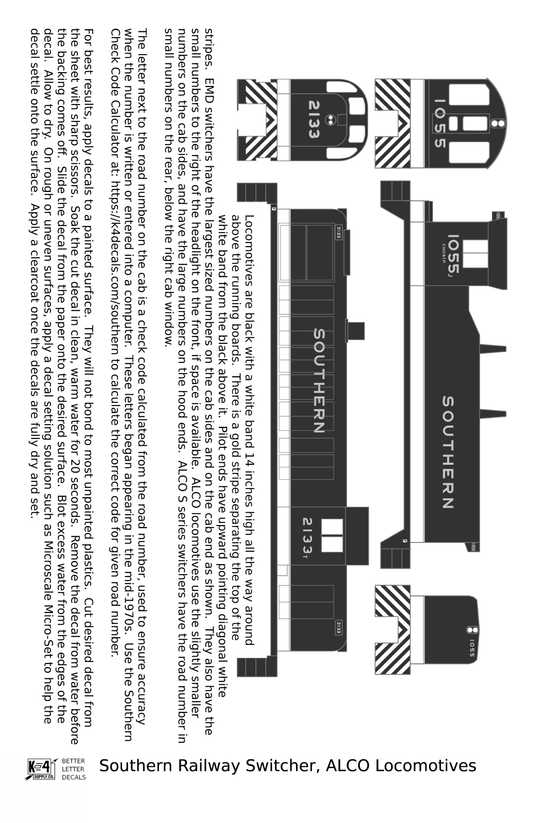 Southern Railway Switcher Diesel Locomotive Gold Black Scheme