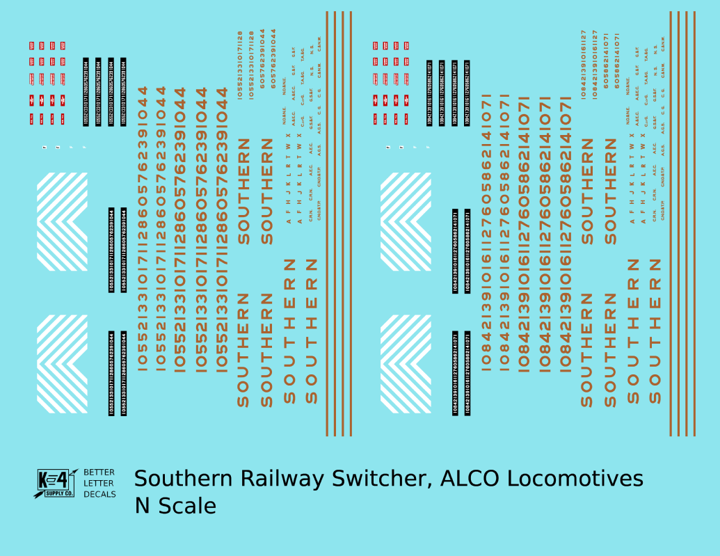 Southern Railway Switcher Diesel Locomotive Gold Black Scheme