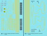 Southern Railway Cab Diesel Locomotive Yellow  - Decal - Choose Scale