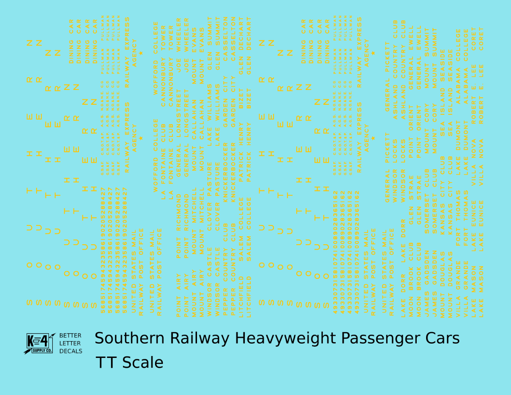 Southern Railway Heavyweight Passenger Car Dulux Gold