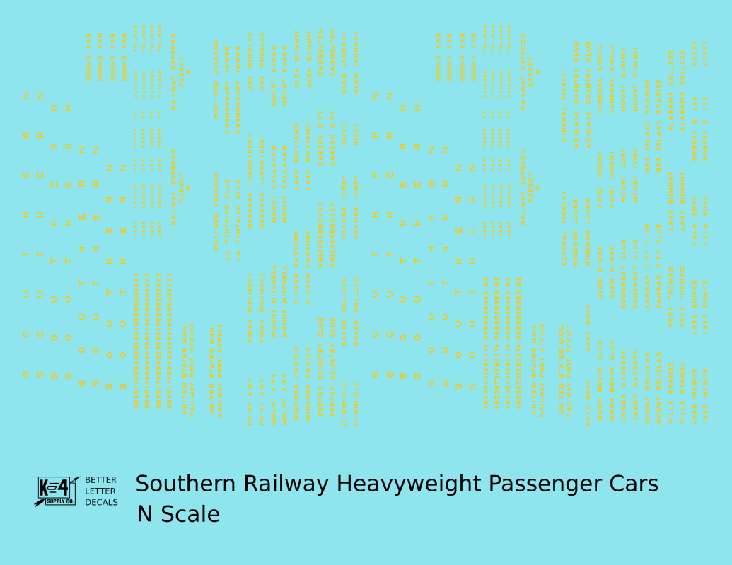 Southern Railway Heavyweight Passenger Car Dulux Gold
