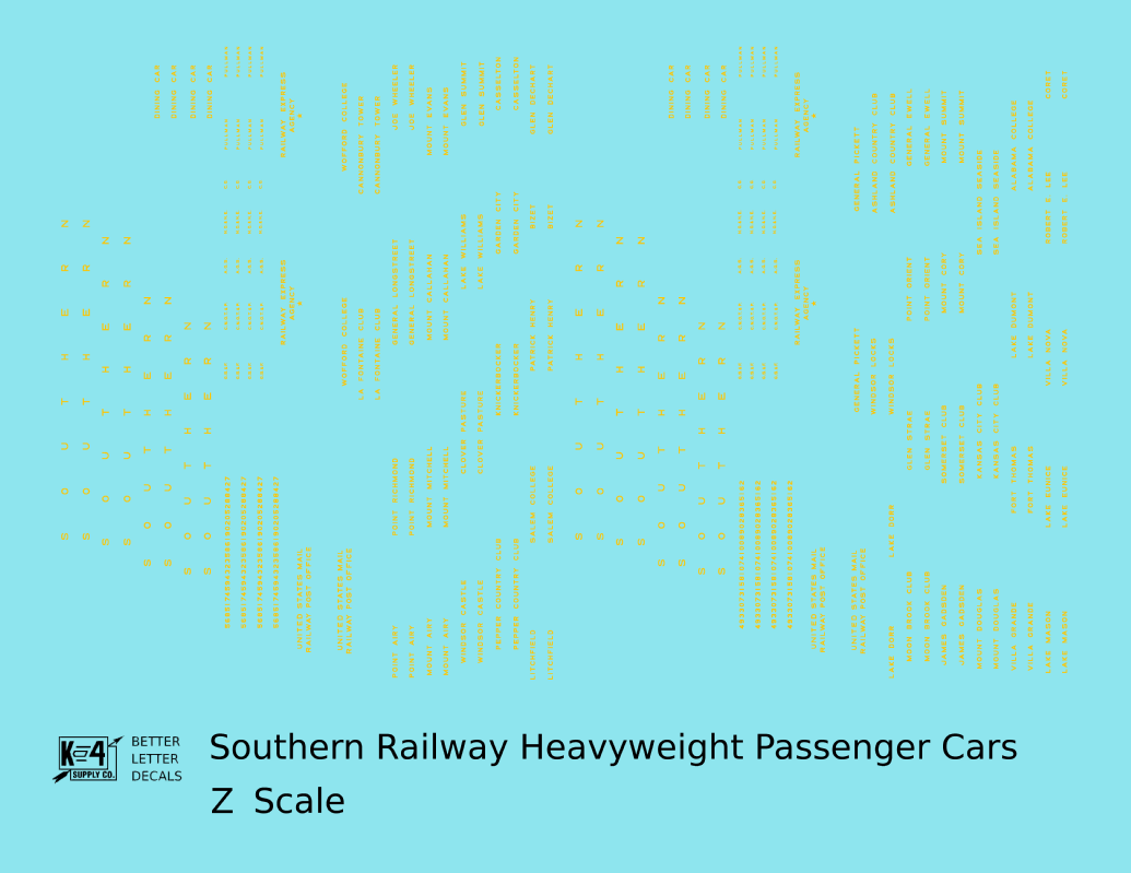 Southern Railway Heavyweight Passenger Car Dulux Gold