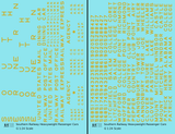 Southern Railway Heavyweight Passenger Car Dulux Gold  - Decal - Choose Scale