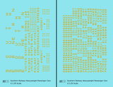 Southern Railway Heavyweight Passenger Car Dulux Gold  - Decal - Choose Scale