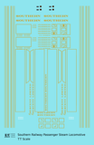 Southern Railway Passenger Steam Locomotive Dulux Gold  - Decal - Choose Scale