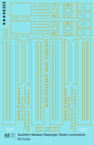 Southern Railway Passenger Steam Locomotive Dulux Gold  - Decal Sheet