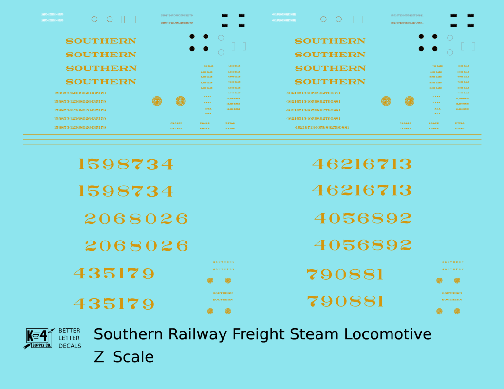 Southern Railway Steam Locomotive Dulux Gold
