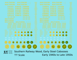 Southern Railway Wood Or Steel Caboose Yellow  - Decal - Choose Scale