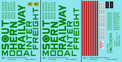 Southern Railway 40 Ft Semi Trailer Green and Red