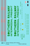 Southern Railway 40 Ft Semi Trailer Green and Red  - Decal - Choose Scale
