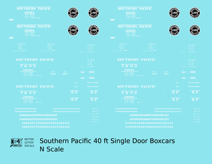 Southern Pacific 40 Ft Single Door Boxcar White and Black