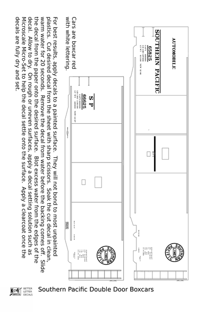 Southern Pacific Double Door Boxcar White and Black