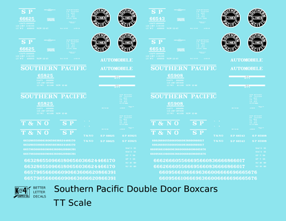 Southern Pacific Double Door Boxcar White and Black