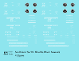 Southern Pacific Double Door Boxcar White and Black