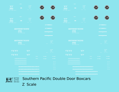 Southern Pacific Double Door Boxcar White and Black