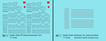 Golden State Lightweight Passenger Car Black and Silver Southern Pacific Owned Cars